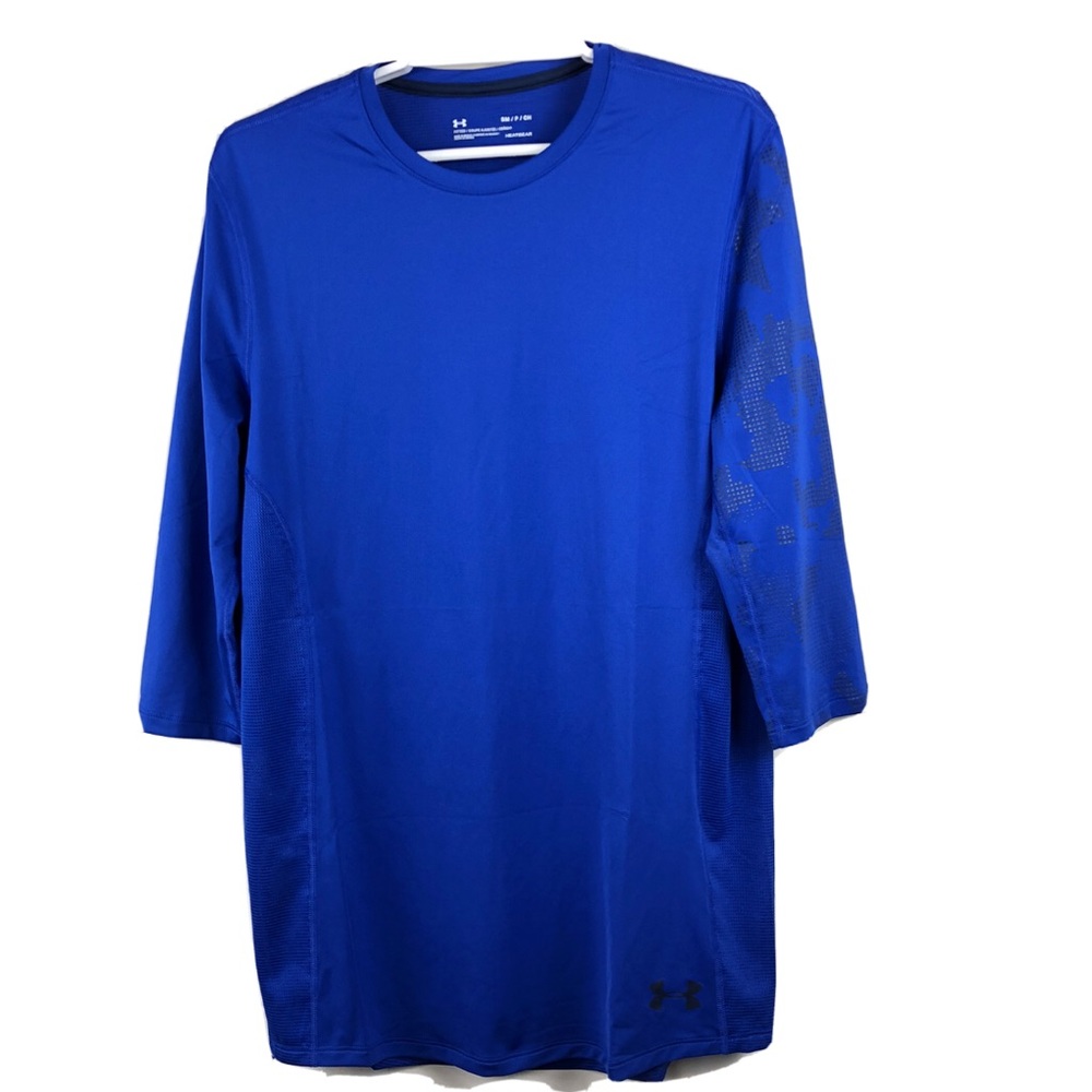 Under Armour HeatGear Shirt Blue 3/4 Sleeve